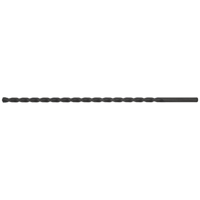 A single long, black Sealey Straight Shank Rotary Impact Drill Bit Ø8 x 300mm (SS8X300) with spiral flutes, suitable for general-purpose drilling and compatible with a 1/2" chuck.