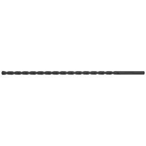 A single long, black Sealey Straight Shank Rotary Impact Drill Bit Ø8 x 300mm (SS8X300) with spiral flutes, suitable for general-purpose drilling and compatible with a 1/2" chuck.