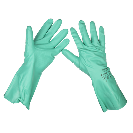 Nitrile Gauntlets for use with Thinners 355mm Cuffed Pair - SSP34 - Farming Parts