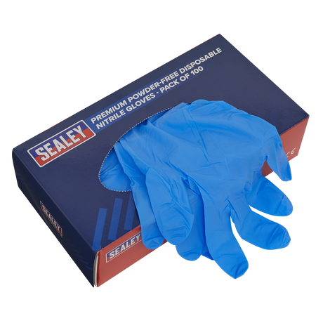 Premium Powder-Free Disposable Nitrile Gloves Extra-Large Pack of 100 - SSP55XL - Farming Parts