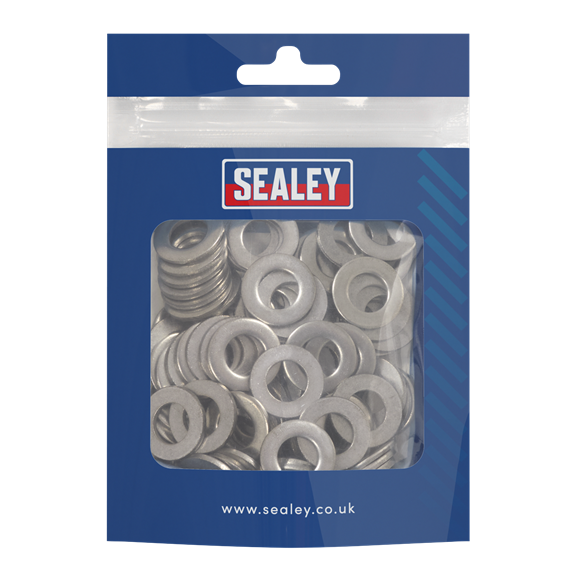 Sealey | Stainless Steel Flat Washer M10 A2, DIN 125 - Pack of 100 - SSW10