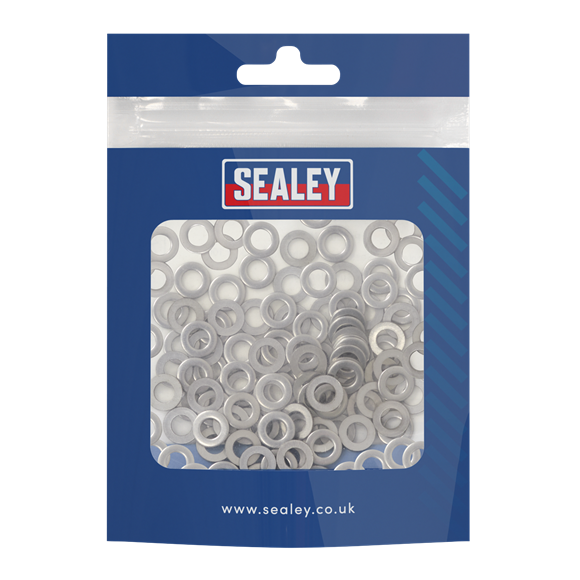 Sealey | Stainless Steel Flat Washer M5 A2, DIN 125 - Pack of 100 - SSW5