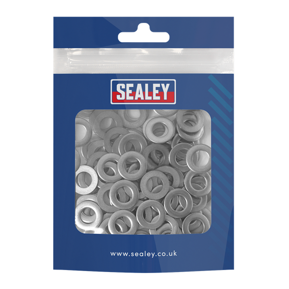 Sealey | Flat Washer Stainless Steel M8, DIN 125 - Pack of 100 - SSW8