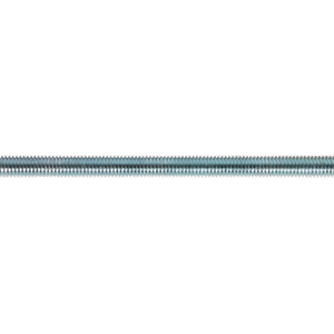 A close-up image of a Sealey Studding M6 x 1m Zinc threaded rod from the STUD6 pack of 5, laid horizontally against a white background.