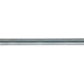 The Sealey Studding M8 x 1m Zinc Pack of 5 - STUD8 is a zinc-plated, high tensile strength steel rod featuring a continuous helical thread pattern, displayed horizontally against a white background.