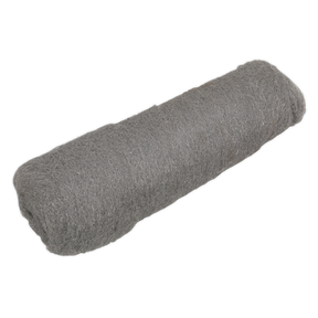 A cylindrical roll of Steel Wool #0 Fine Grade 450g - SW0 by Sealey on a white background, weighing 450g.