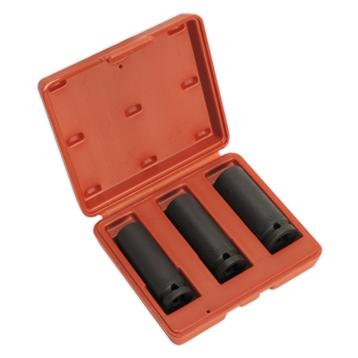 Impact Socket Set 3pc Deep 1/2"Sq Drive - SX043 - Farming Parts