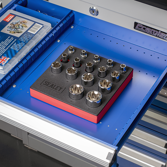 TRX-P* EPR Socket Set 1/4", 3/8" & 1/2"Sq Drive 16pc - SE-SX096