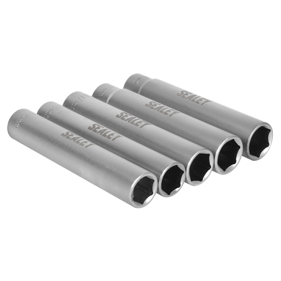 Sealey | Extra-Deep Socket Set 3/8"Sq Drive 5pc - SX1519