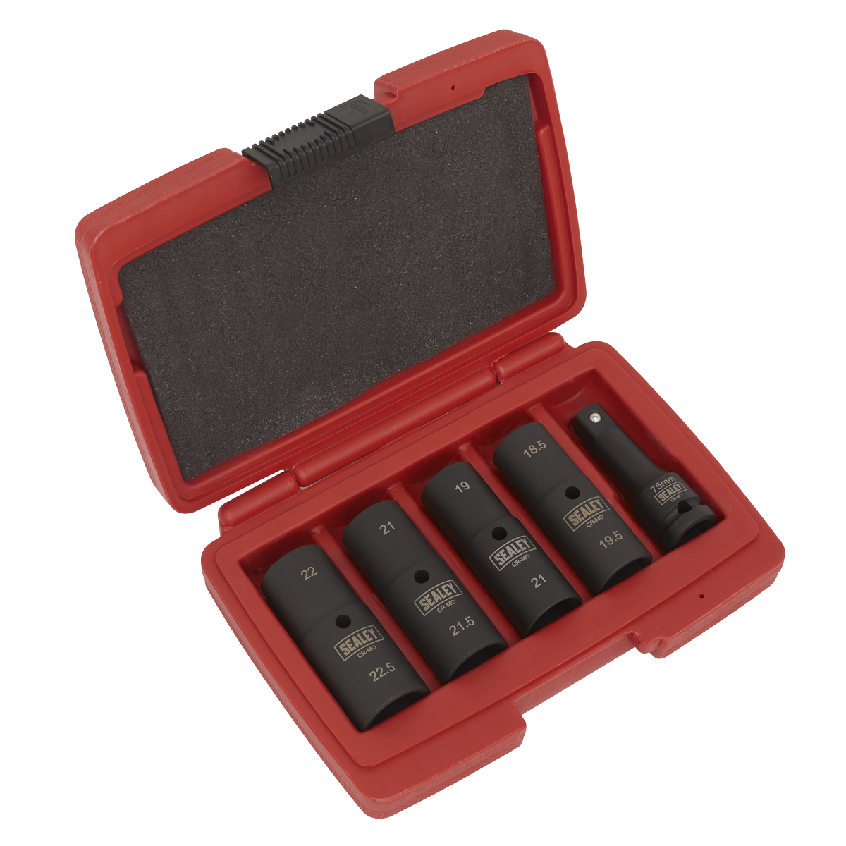 Impact Socket Set 1/2"Sq Drive 77mm Double Ended 18.5 x 22.5mm - 5pc - SX1820 - Farming Parts