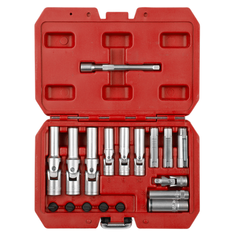 Glow Plug Socket Set 18pc 1/4"Sq & 3/8"Sq Drive - SE-SX4031