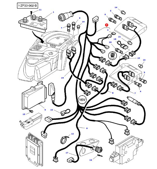 AGCO Wiring Harness OEM Electrical Connection Assembly XL | 3778505M92