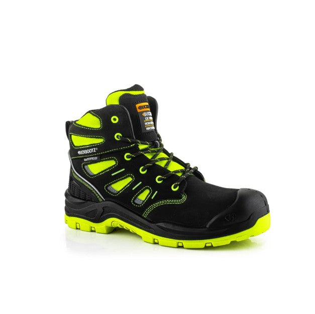 *STOCK CLEARANCE* - Buckler - Buckz Viz Safety Boots - BVIZ2 BK YL Buckzviz Lace Boot - Black HI Vis Yellow - Size UK 6