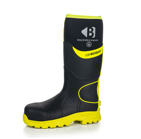 *SPECIAL PRICE* - Buckler - Buckler Hi Viz Safety Wellies - Black -BBZ8000BK/YL