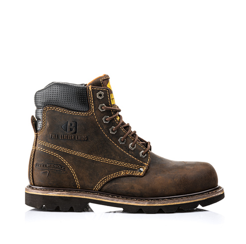 Buckler Lace Safety Boot – B425SM | Goodyear Welted, Steel Toe & Oil-Resistant Sole