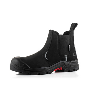 *STOCK CLEARANCE* - Buckler Nubuckz Safety Dealer Boot – Black Nubuck Composite Toe Work Boots | NKZ101BK Size UK 12 - EU 46