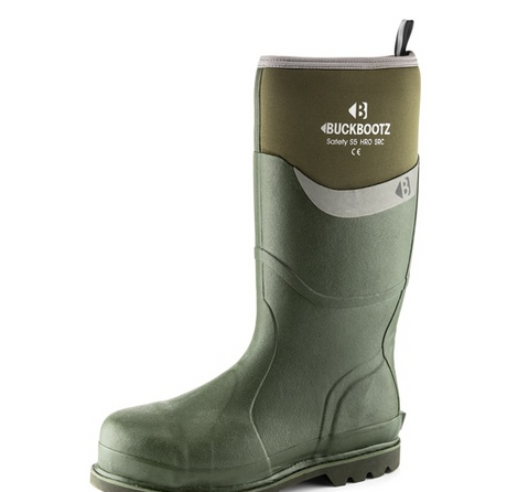 *STOCK CLEARANCE* - UK Size 7 & 8 - Buckler Safety Buckbootz Green – Waterproof Steel Toe Work Boots | BBZ6000GR Size UK 7 / EU 41