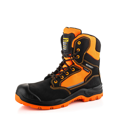 Buckler Safety Lace/Zip Boot – BVIZ1/OR | Hi-Vis, Waterproof & Slip-Resistant