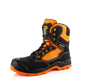 *STOCK CLEARANCE* - Buckler Safety Lace/Zip Boot – BVIZ1/OR | Hi-Vis, Waterproof & Slip-Resistant