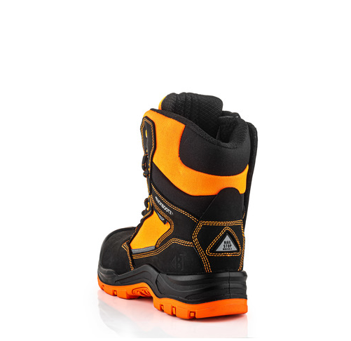 Buckler Safety Lace/Zip Boot – BVIZ1/OR | Hi-Vis, Waterproof & Slip-Resistant