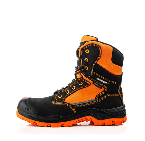 Buckler Safety Lace/Zip Boot – BVIZ1/OR | Hi-Vis, Waterproof & Slip-Resistant