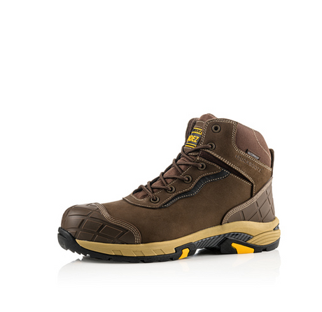 *STOCK CLEARANCE* - UK Size 8 - Buckler Tradez Blitz Waterproof Safety Boots – BLITZBR | Lightweight, Metal-Free & Durable