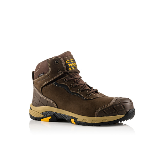 *STOCK CLEARANCE* - UK Size 8 - Buckler Tradez Blitz Waterproof Safety Boots – BLITZBR | Lightweight, Metal-Free & Durable