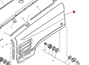 Left Hand Panel for Massey Ferguson 6400 & 7400 Series – 4271895P93
