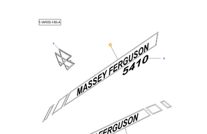 *SPECIAL PRICE* - AGCO Left Hand Decal 4299435M3 – OEM Replacement for Massey Ferguson Models