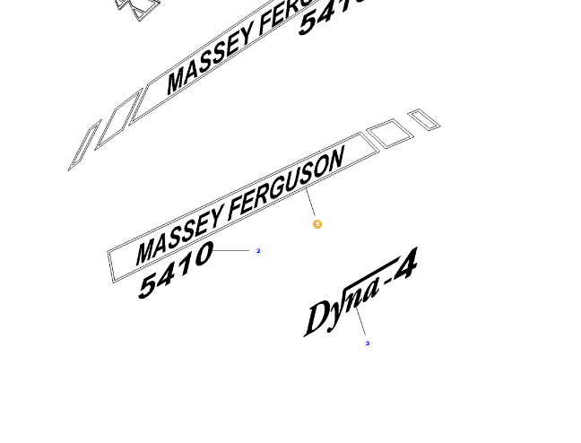 *SPECIAL PRICE* - AGCO Right Hand Decal 4299436M3 – OEM Replacement for Massey Ferguson Models