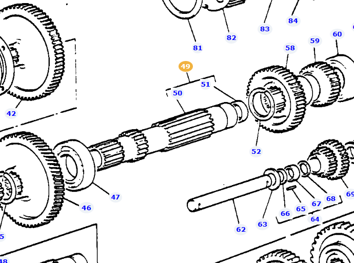*SPECIAL PRICE* - AGCO Countershaft 183054M92 – OEM Part for Massey Ferguson, Fendt, Valtra