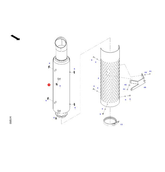 Fendt Exhaust Tailpipe | G842201100112