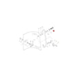 Diagram of a windshield assembly with numbered tractor parts, including a highlighted screw labeled as part number 3011842X1, specifically for the Massey Ferguson 5400 Series from AGCO.