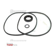 Image of a Sparex Seal Kit (Hydraulic Pump) | Sparex Part No.S.57972, featuring two large oval gaskets, one small circular gasket, and a large circular gasket for the hydraulic pump, displayed against a white background.