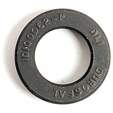 A black rubber washer with the text "Duraseal DLI 4-29062-P" inscribed on it, often used as a metric oil seal, can be identified as a Sparex Oil Seal with dimensions of 15.23 x 25.46 x 6.90mm (Sparex Part No.S.6383).