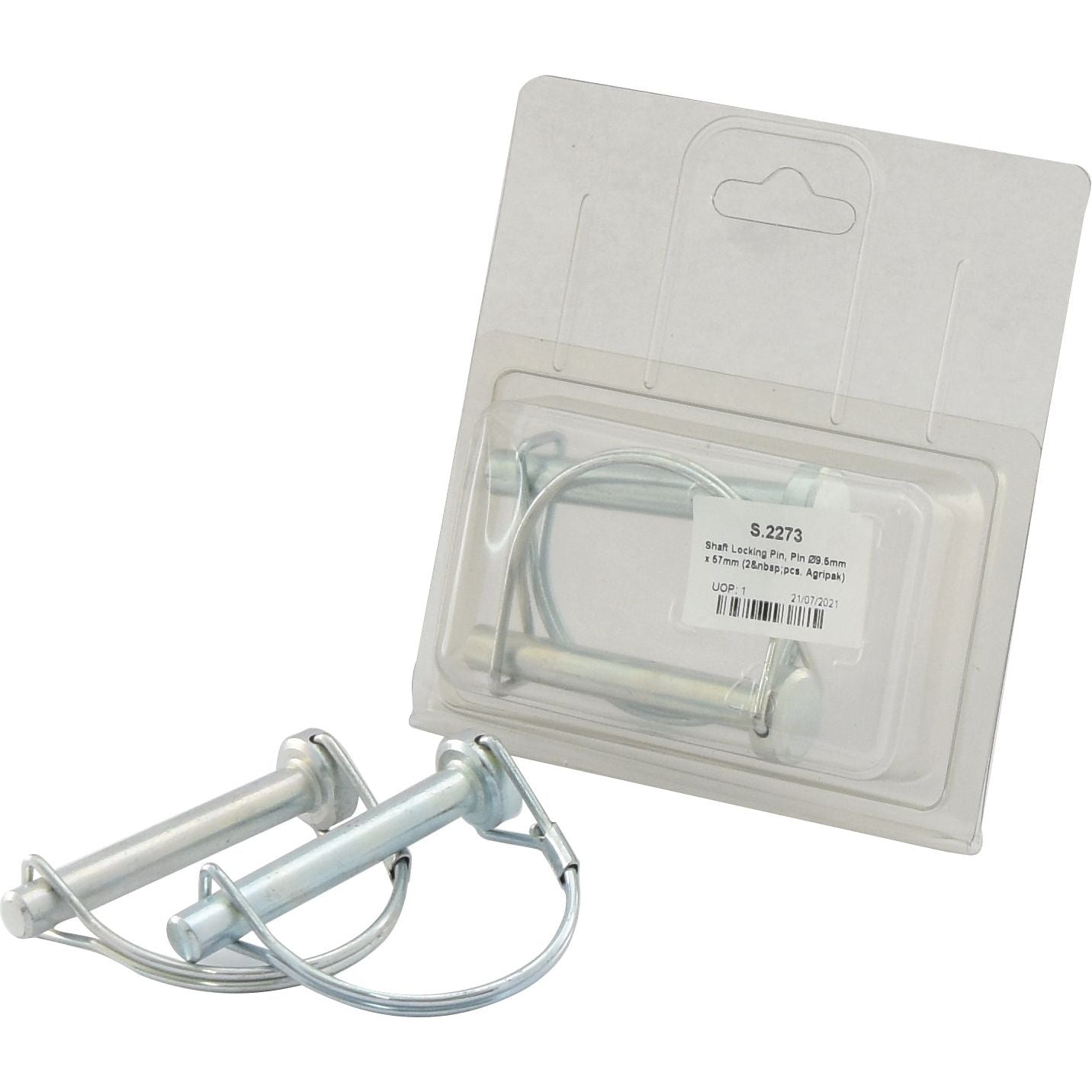 *SPECIAL PRICE* - Shaft Locking Pin, Pin Ø9.5mm x 57mm (2 pcs. Agripak) | Sparex Part No.S.2273