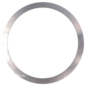 A circular metal ring branded with "Massey Tractor Parts" on the lower-left side, perfect for enthusiasts of Massey Ferguson and diverse tractor models. This high-quality product is known as the Massey Ferguson - Shim - 3428925M1 by AGCO.