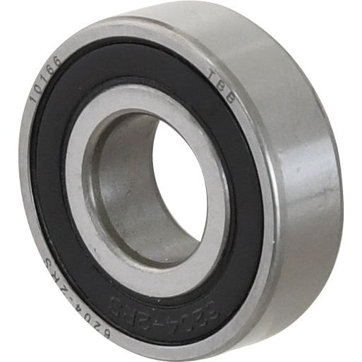 A close-up view of the Sparex Deep Groove Ball Bearing (62042RS) - S.18086 with black rubber seals on both sides.