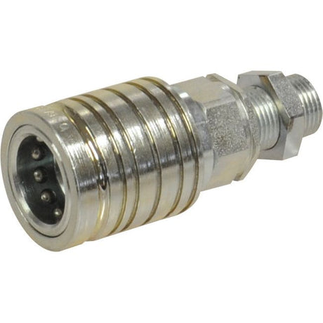 Quick Release Hydraulic Coupling Female 1/2" Body x M18 x 1.50 Metric Male Bulkhead - S.30214 - Farming Parts