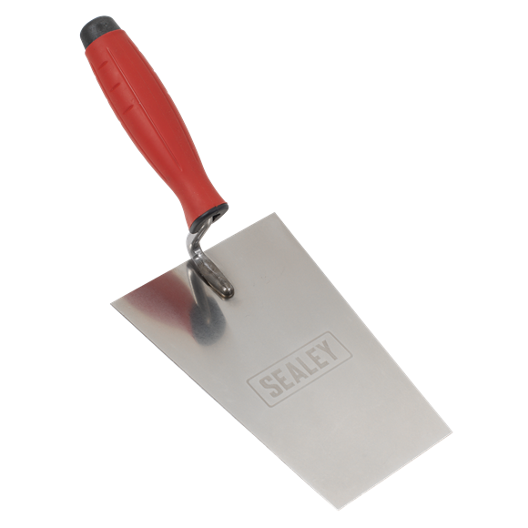 Sealey | Stainless Steel Bucket Trowel with Rubber Handle 180mm - T1204