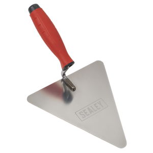 Sealey | Stainless Steel Triangular Brick Trowel with Rubber Handle 180mm - T1205