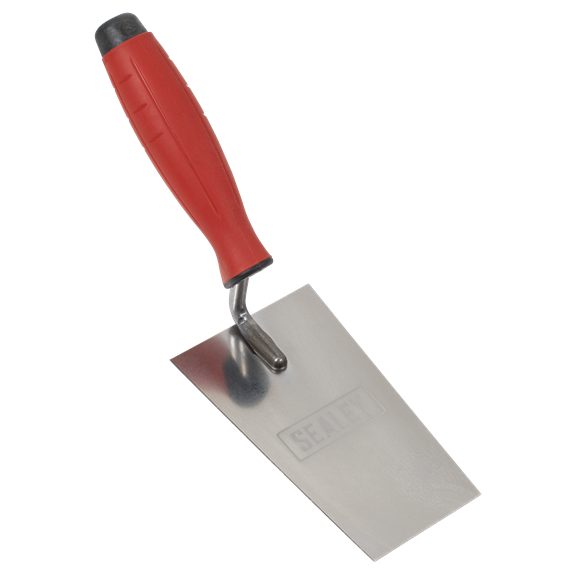 Sealey | Stainless Steel Filler Trowel with Rubber Handle 140mm - T1208