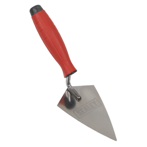 Sealey | Stainless Steel Sharp Pointing Trowel with Rubber Handle 140mm - T1222