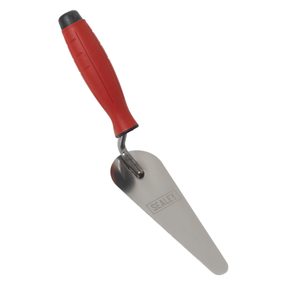 Sealey Stainless Steel Narrow Gauging Trowel Rubber Handle 160mm T1225