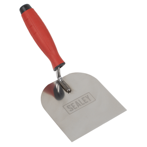 Sealey | Stainless Steel Margin Trowel with Rubber Handle 120mm - T1706