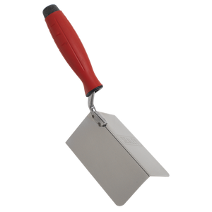 Sealey | Stainless Steel External Corner Trowel with Rubber Handle 120 x 60mm - T1803