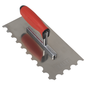 Sealey | Stainless Steel Semicircle Tooth Trowel with Rubber Handle & Aluminium Foot 270mm - T6701