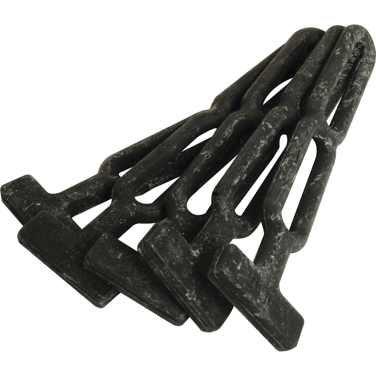 Five TAG Strap Rubber Tensioners with 185mm loops from Sparex, suitable for a variety of uses, arranged side by side.