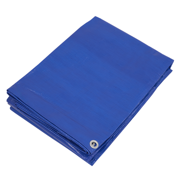 Lightweight PE Tarpaulin 5.49 x 7.32m - Blue - SE-TARP5070