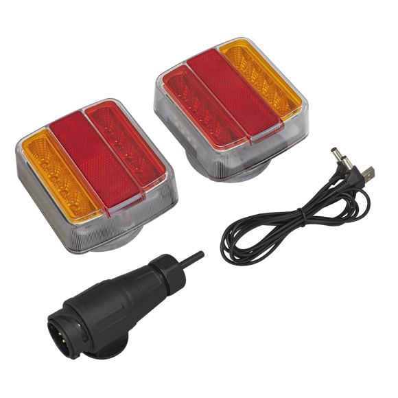 13-Pin Wireless SMD LED Trailer Light Set 2pc - SE-TB183LEDW